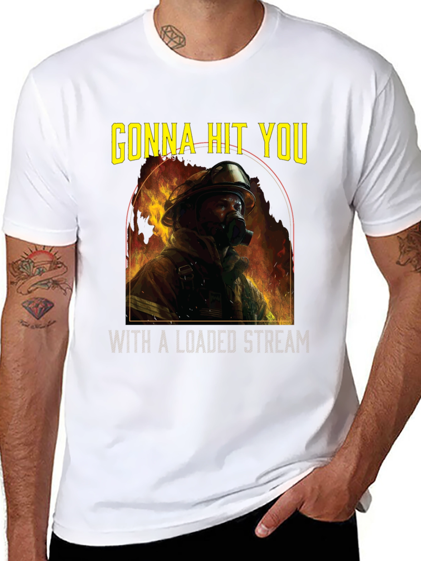 Gonna Hit You T-Shirt - Firefighter