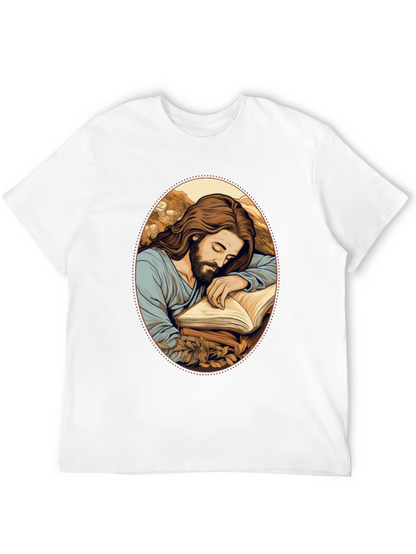 Jesus Sleeping Black T-Shirt