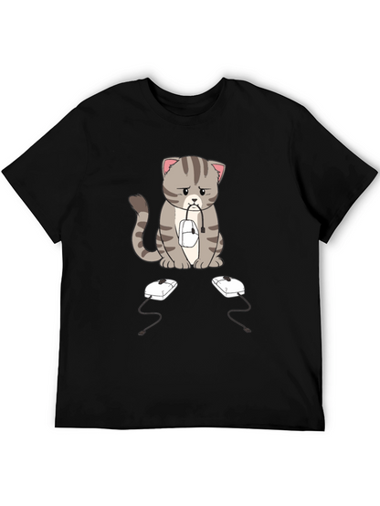 Sad Cat Computer Mouse T-Shirt