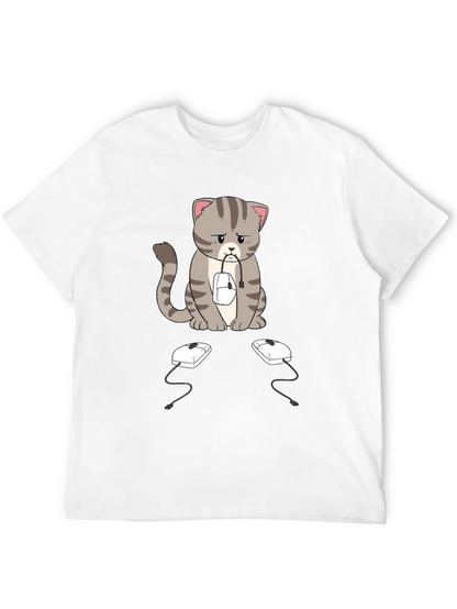 Sad Cat Computer Mouse T-Shirt