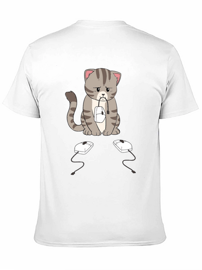 Sad Cat Computer Mouse T-Shirt
