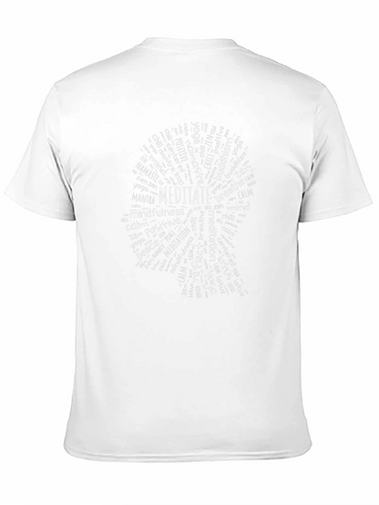 Meditate Word Art T-Shirt - Zen Yoga Tee