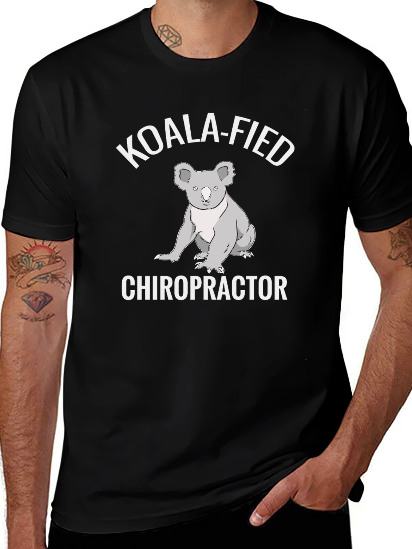 Koala-Fied Chiropractor Graphic Tee - Soft Cotton Shirt