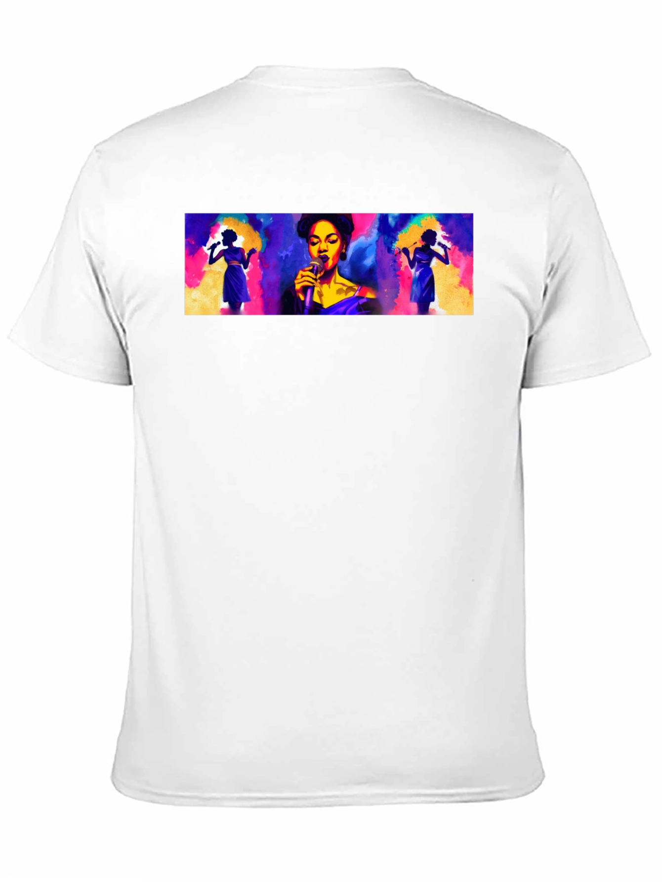 Vibrant Singer Graphic Black T-Shirt