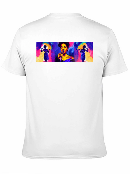 Vibrant Singer Graphic Black T-Shirt