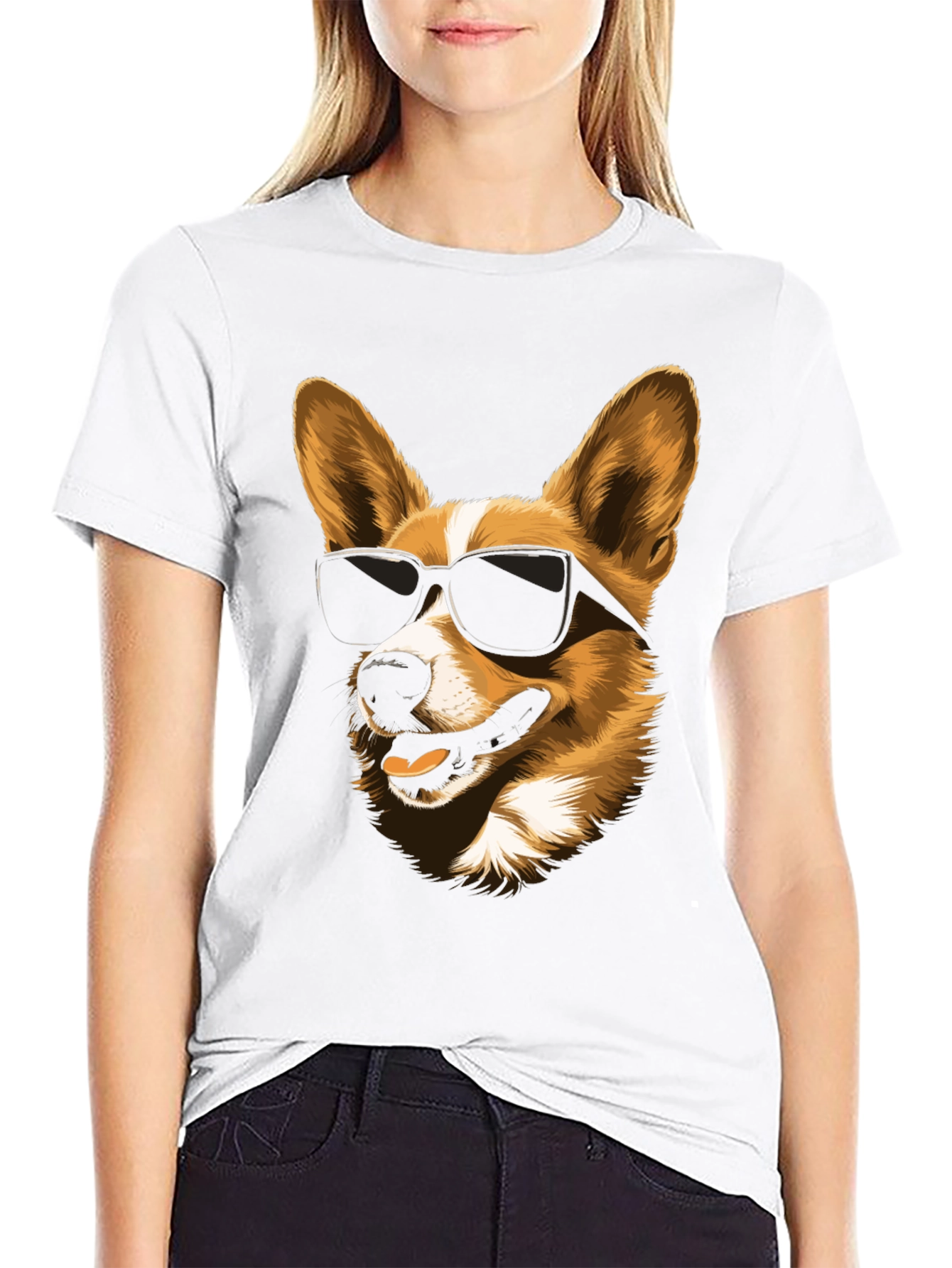 Cool Corgi Sunglasses Graphic Tee