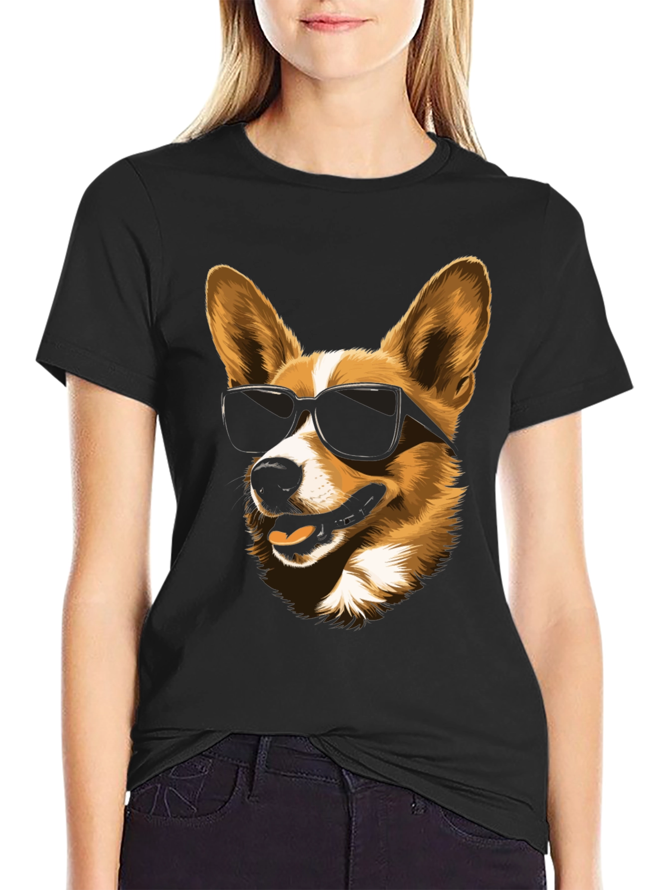 Cool Corgi Sunglasses Graphic Tee