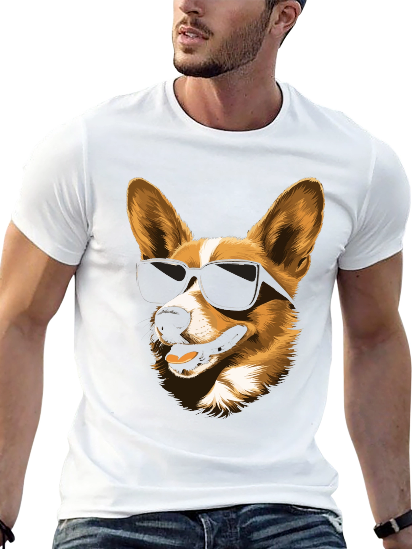 Cool Corgi Sunglasses Graphic Tee