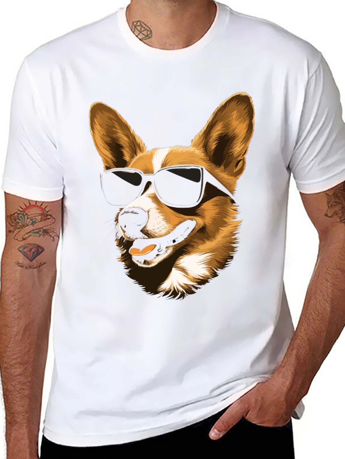 Cool Corgi Sunglasses Graphic Tee