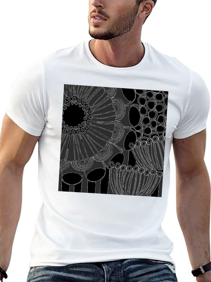 Abstract Art Graphic Tee - Modern Black T-Shirt