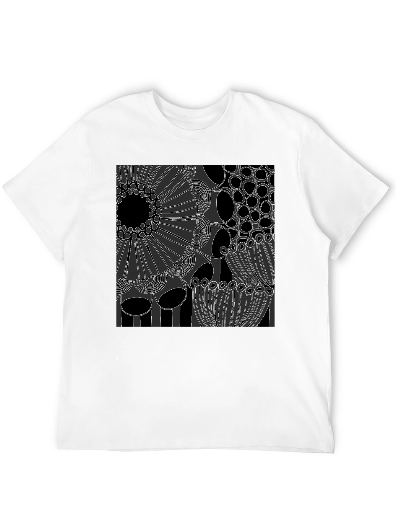 Abstract Art Graphic Tee - Modern Black T-Shirt