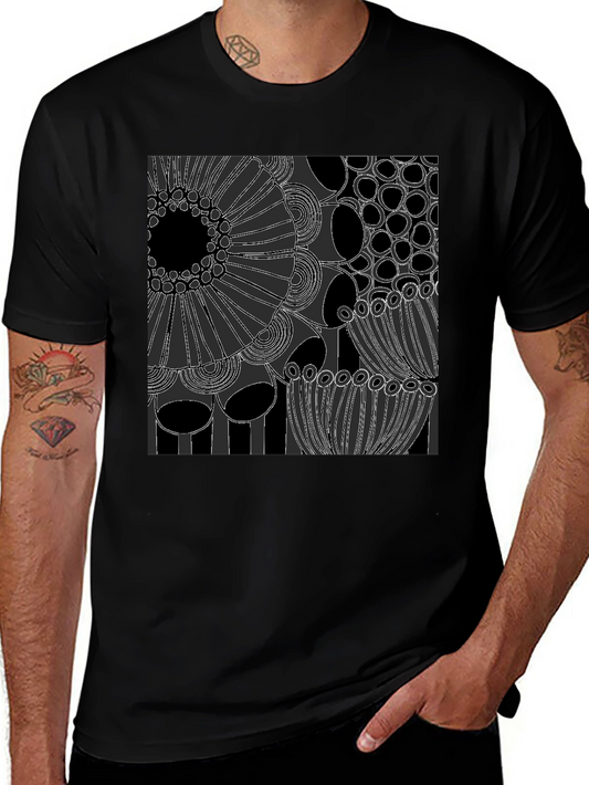 Abstract Art Graphic Tee - Modern Black T-Shirt