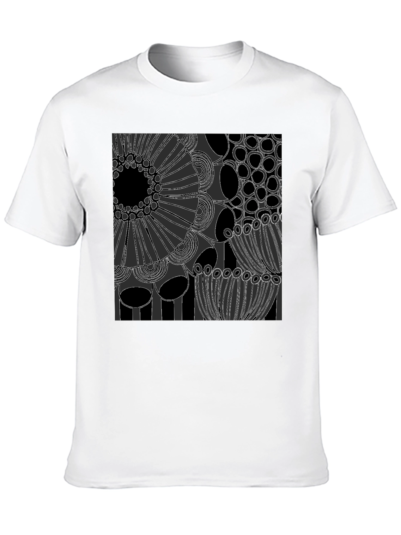 Abstract Art Graphic Tee - Modern Black T-Shirt