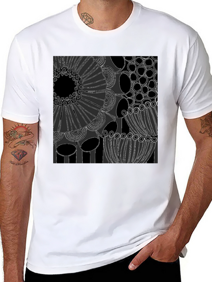 Abstract Art Graphic Tee - Modern Black T-Shirt