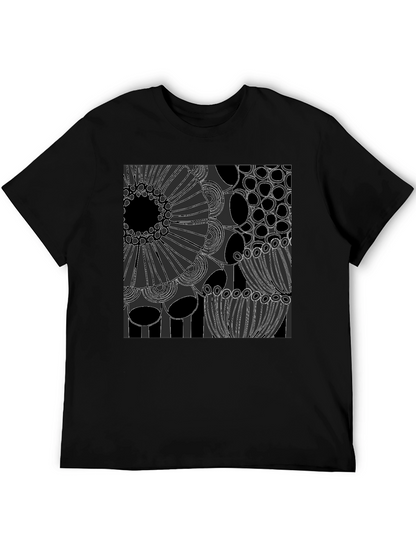 Abstract Art Graphic Tee - Modern Black T-Shirt