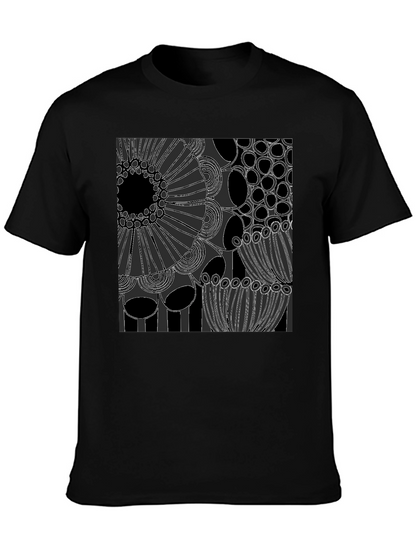 Abstract Art Graphic Tee - Modern Black T-Shirt