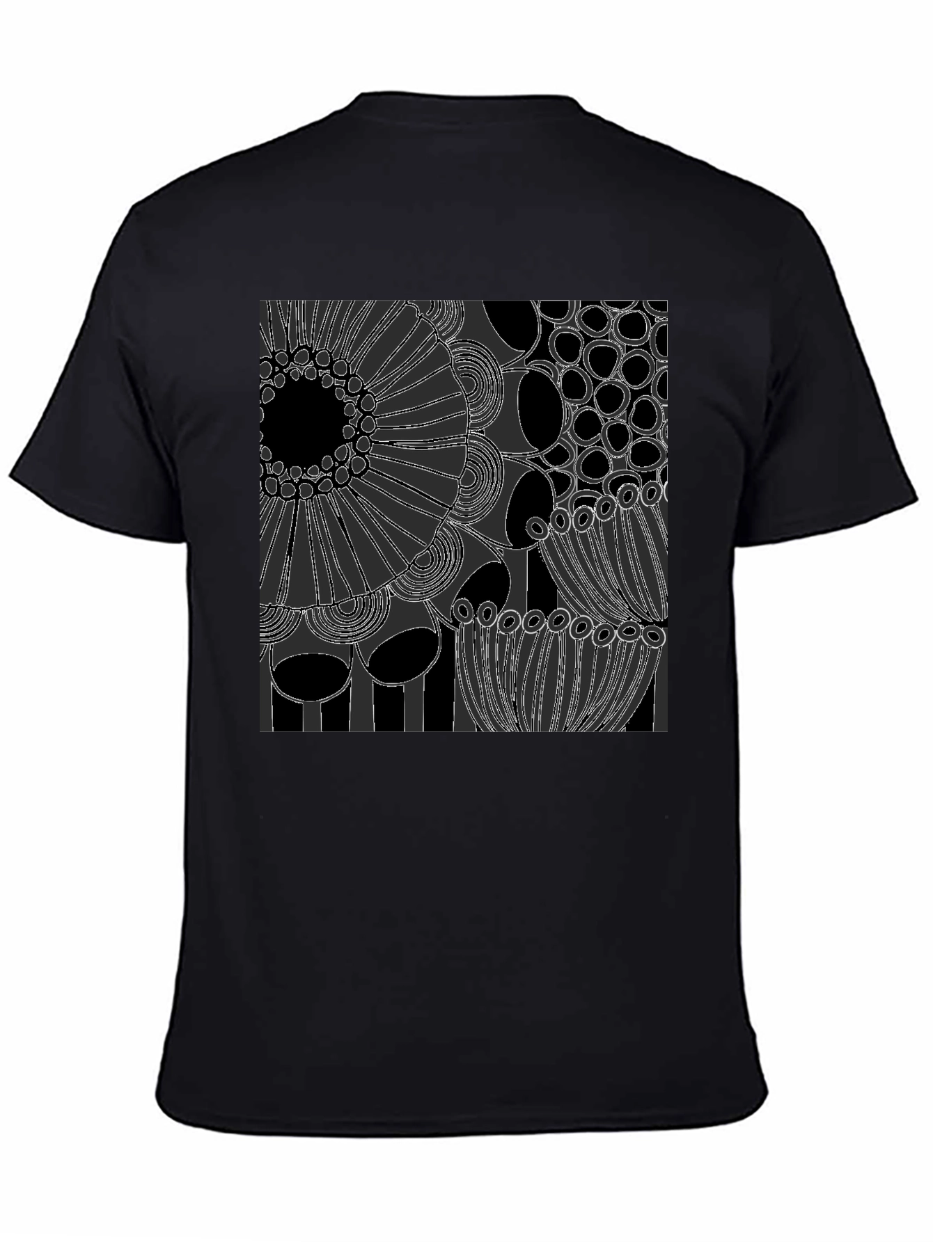 Abstract Art Graphic Tee - Modern Black T-Shirt