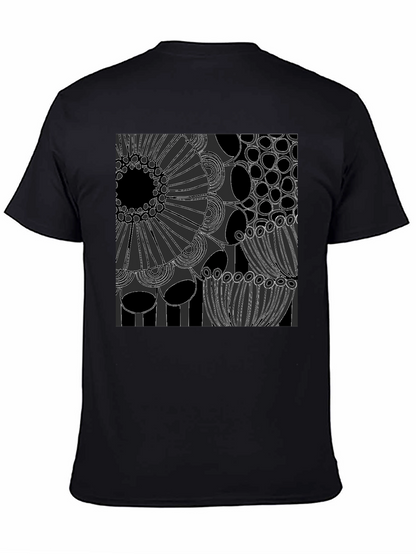 Abstract Art Graphic Tee - Modern Black T-Shirt