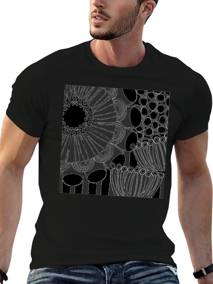 Abstract Art Graphic Tee - Modern Black T-Shirt