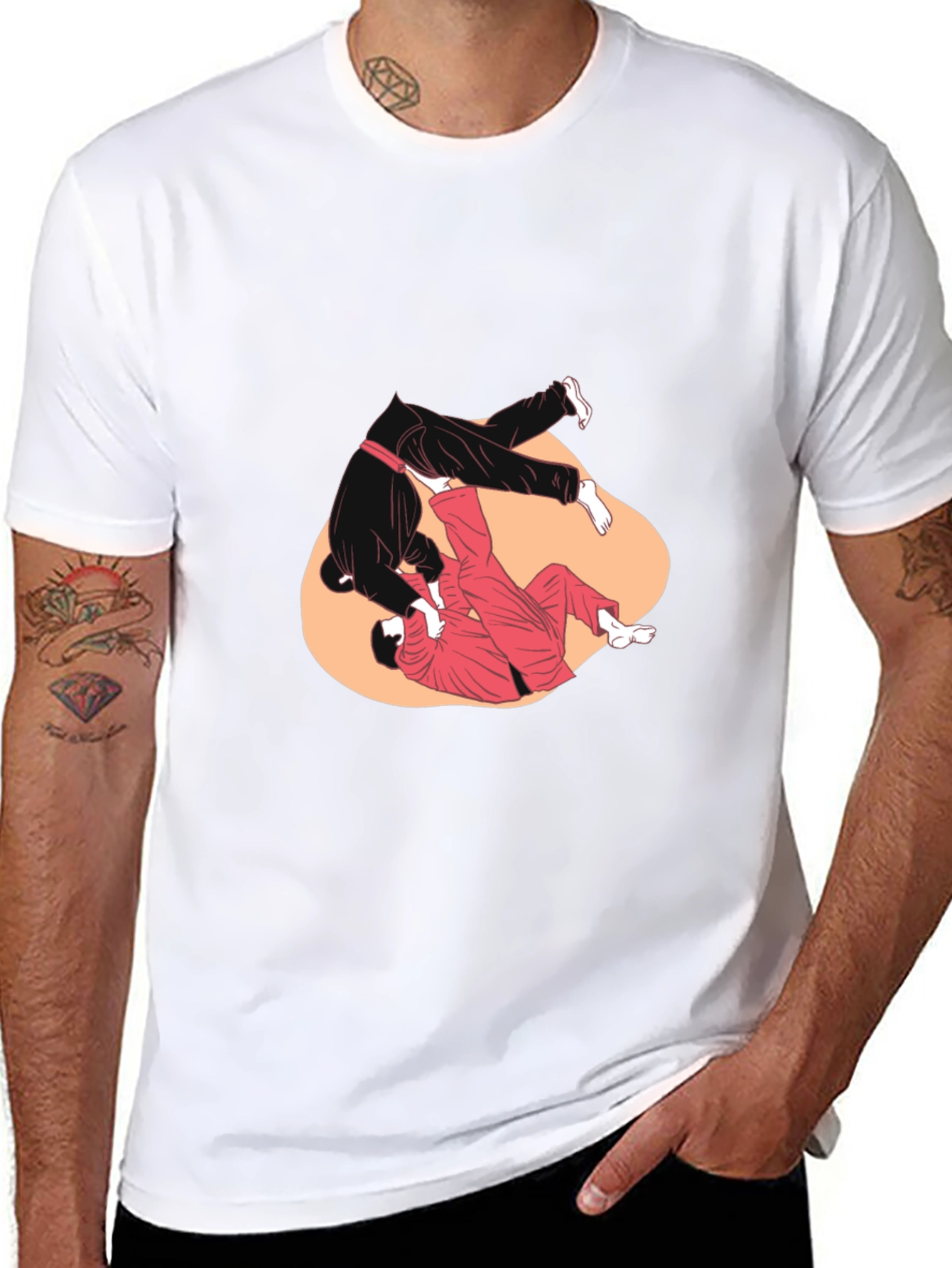 Martial Arts Graphic Tee - Grappling Design