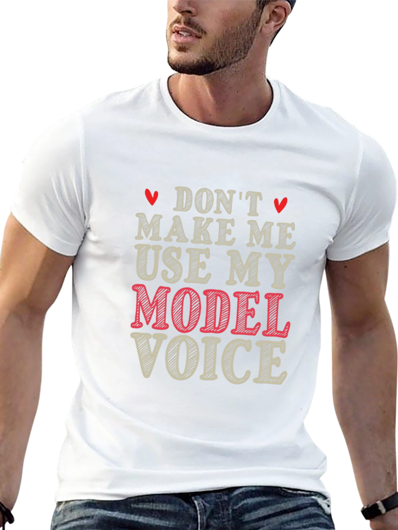 Model Voice Graphic T-Shirt - Funny Unisex Tee