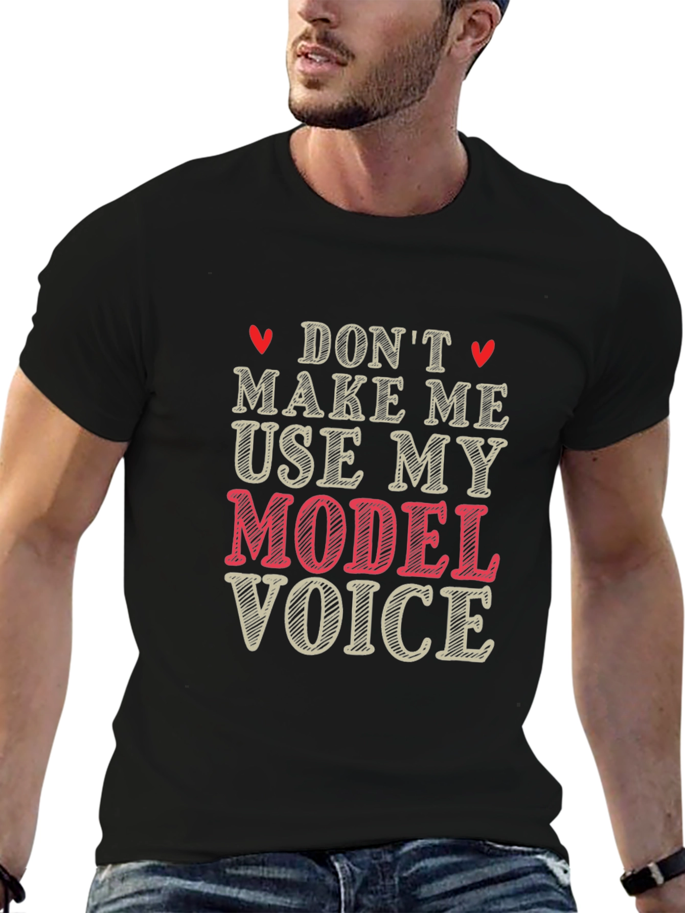Model Voice Graphic T-Shirt - Funny Unisex Tee
