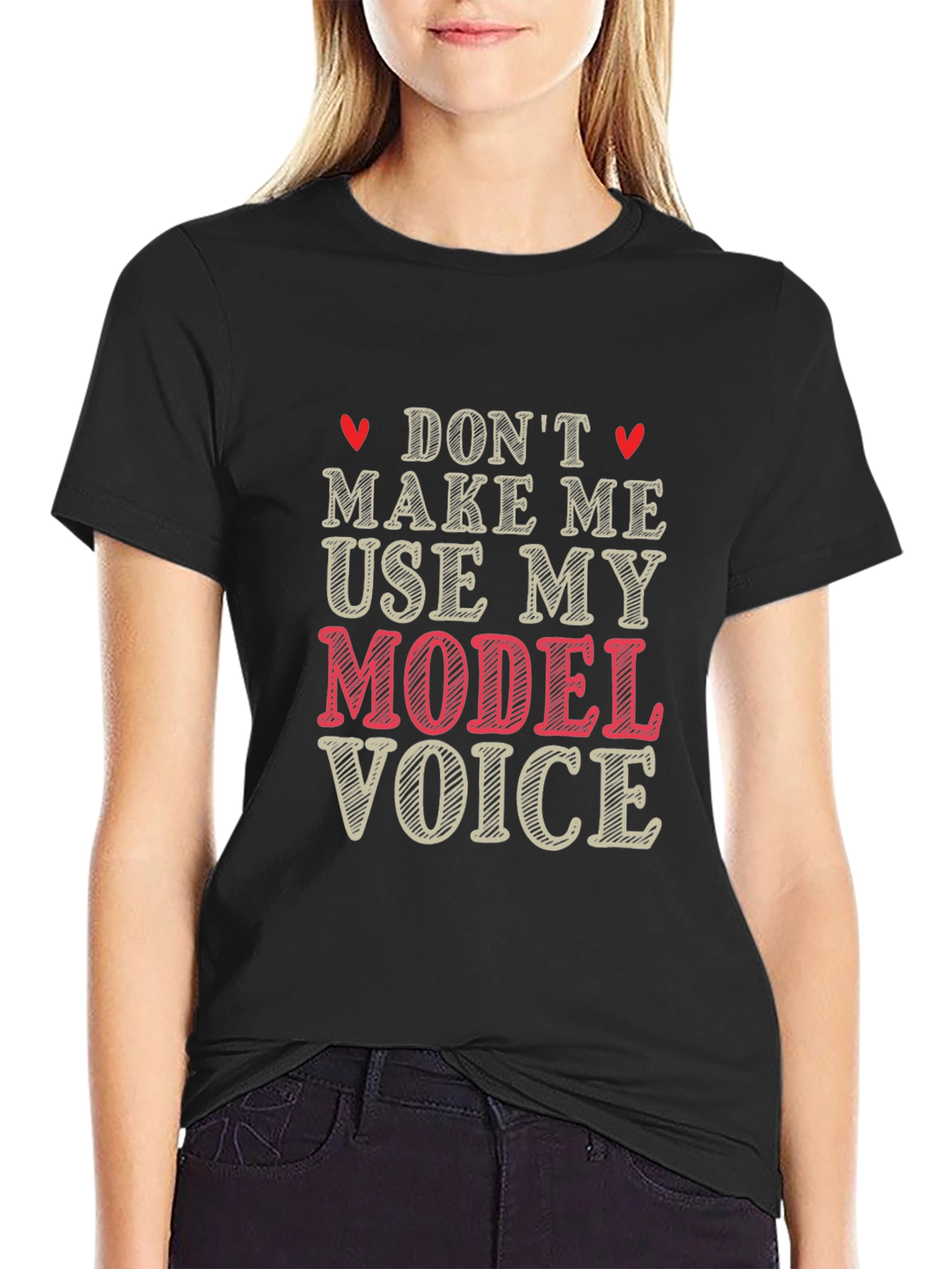 Model Voice Graphic T-Shirt - Funny Unisex Tee