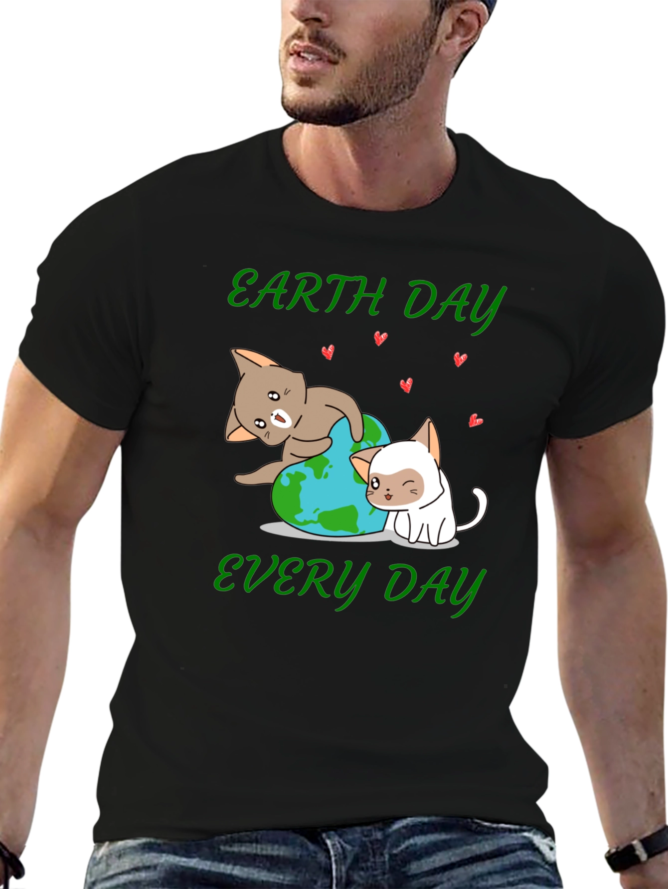Earth Day Every Day Cute Cats T-Shirt