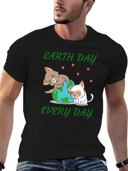 Earth Day Every Day Cute Cats T-Shirt