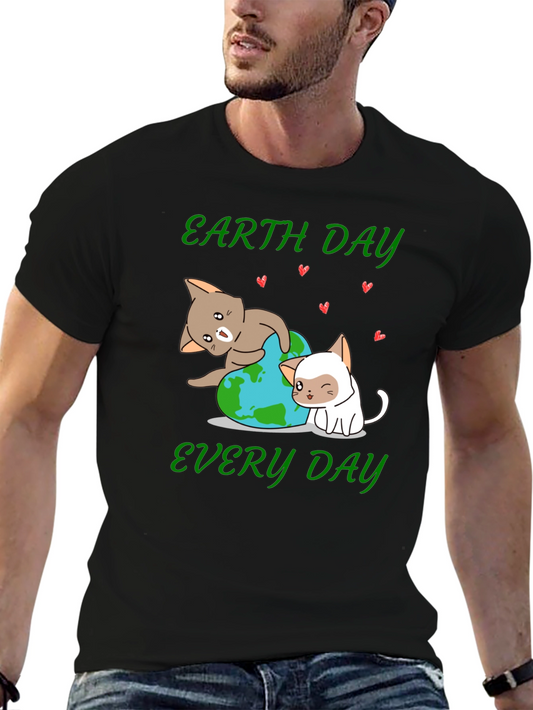 Earth Day Every Day Cute Cats T-Shirt