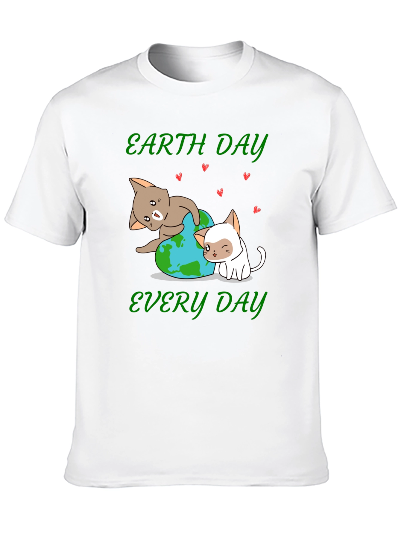 Earth Day Every Day Cute Cats T-Shirt