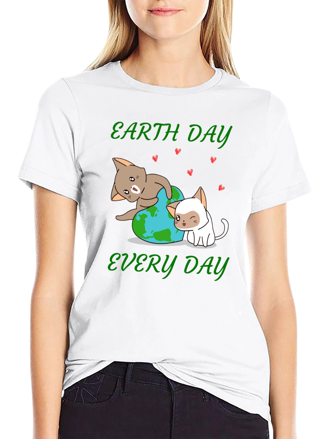 Earth Day Every Day Cute Cats T-Shirt