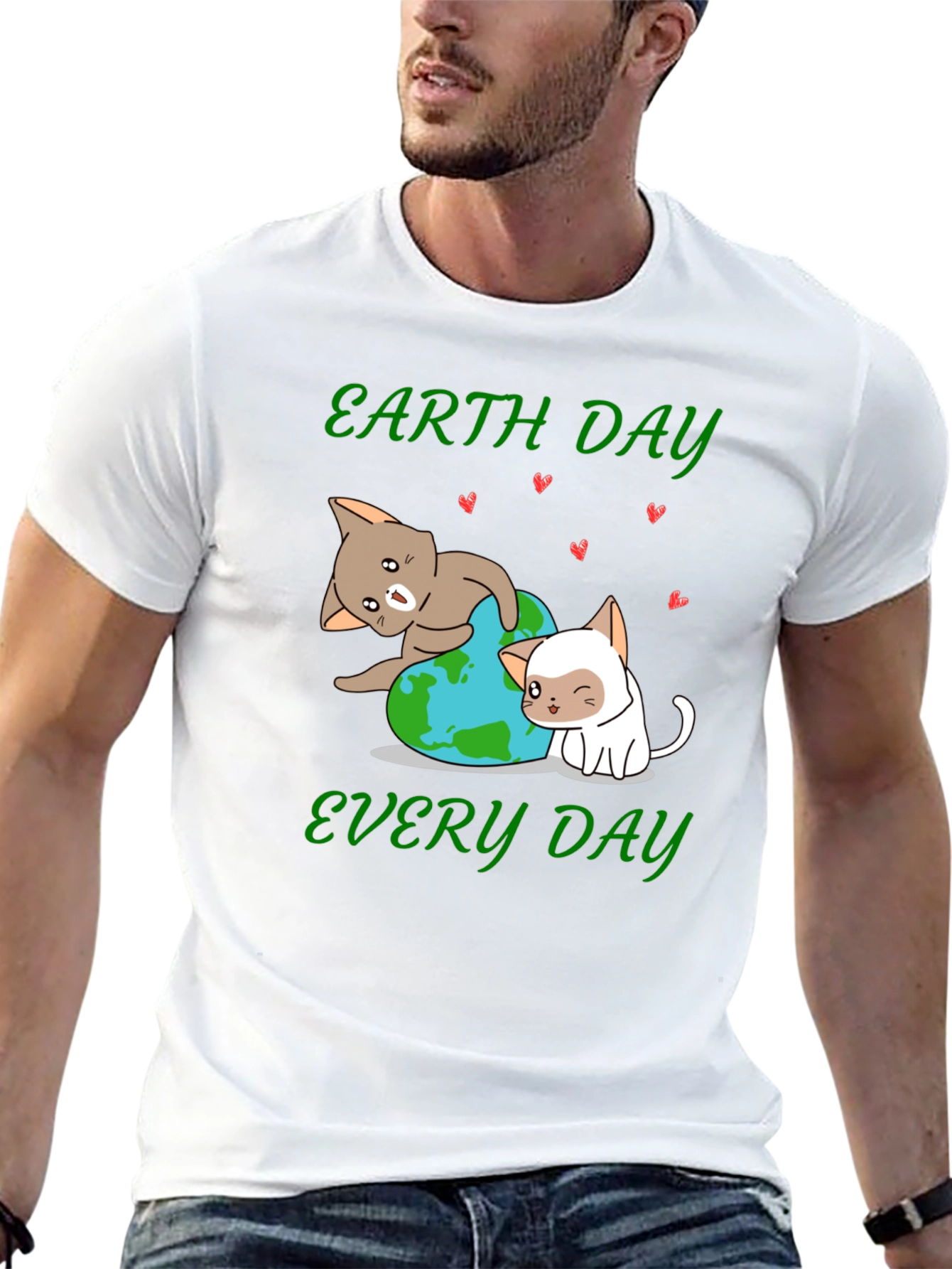 Earth Day Every Day Cute Cats T-Shirt
