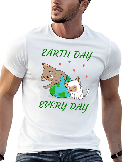 Earth Day Every Day Cute Cats T-Shirt
