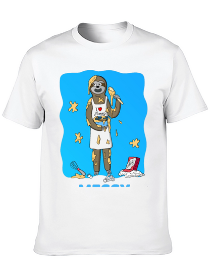 I Love Mommy Sloth Baker T-Shirt