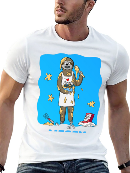 I Love Mommy Sloth Baker T-Shirt