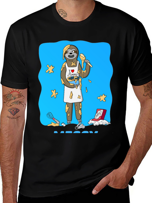 I Love Mommy Sloth Baker T-Shirt