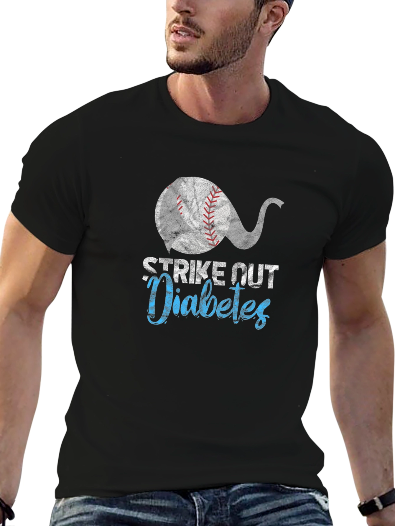 Strike Out Diabetes Baseball T-Shirt