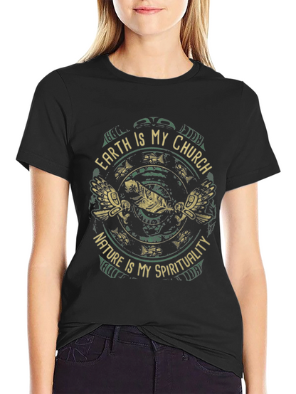 Earth Is My Church Nature Spirituality Graphic Tee