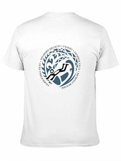 Waikiki Scuba Diver Graphic Black Tee