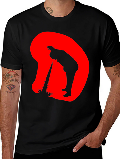 Edgy Silhouette Graphic Black T-Shirt
