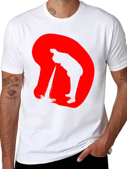 Edgy Silhouette Graphic Black T-Shirt