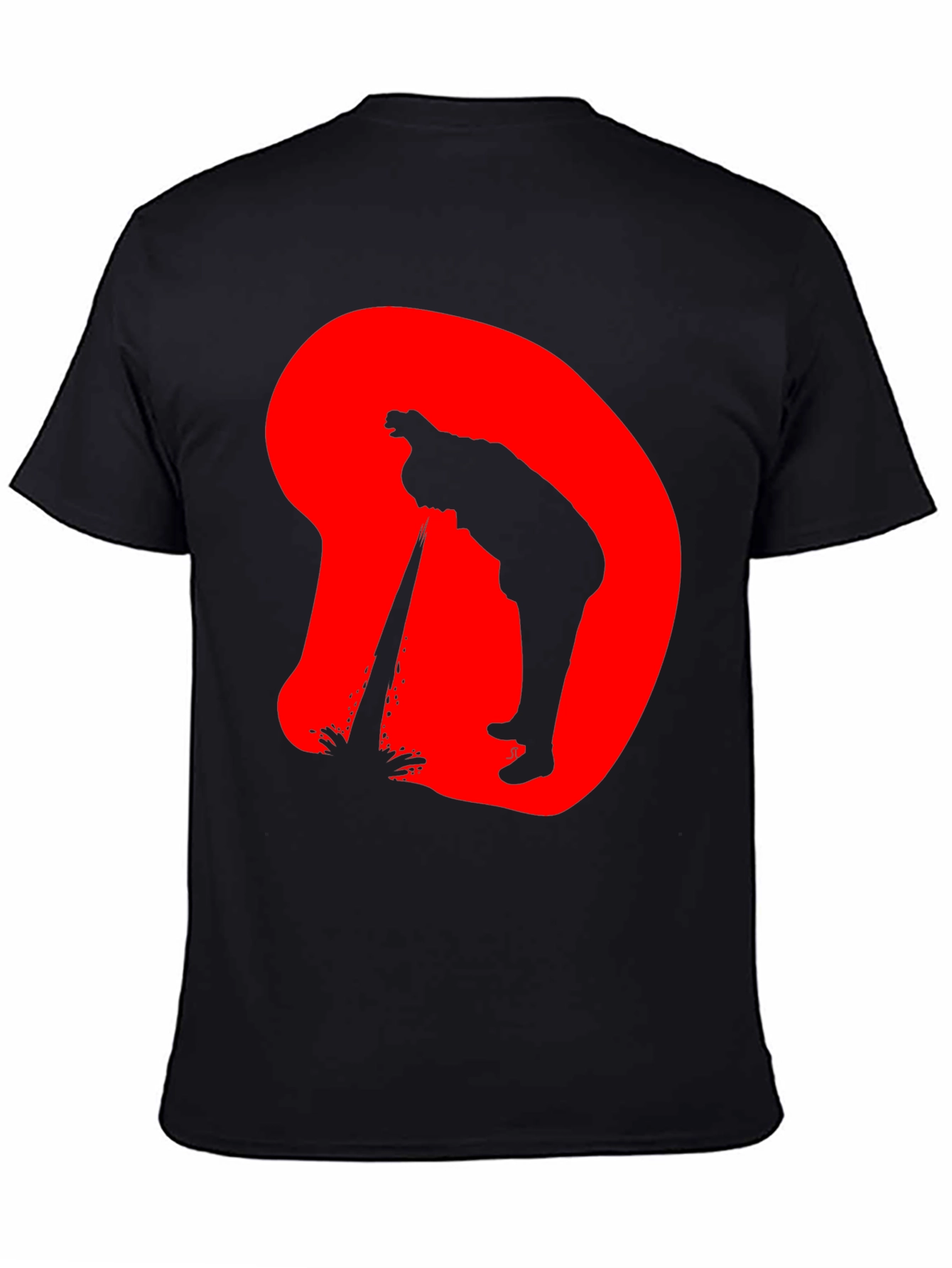 Edgy Silhouette Graphic Black T-Shirt