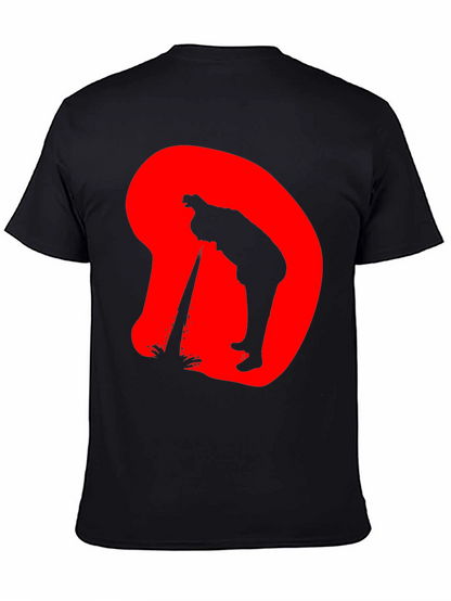 Edgy Silhouette Graphic Black T-Shirt