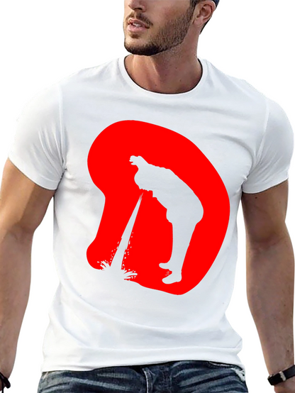 Edgy Silhouette Graphic Black T-Shirt