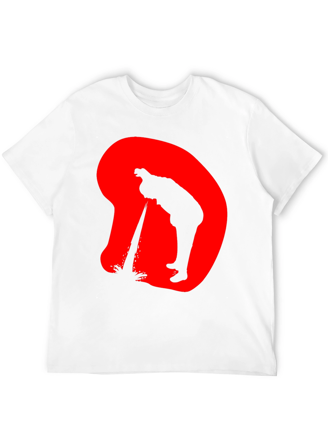 Edgy Silhouette Graphic Black T-Shirt