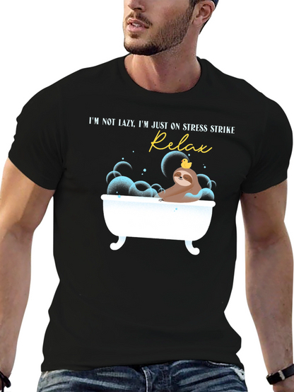 Relax Stress Strike Sloth Graphic T-Shirt