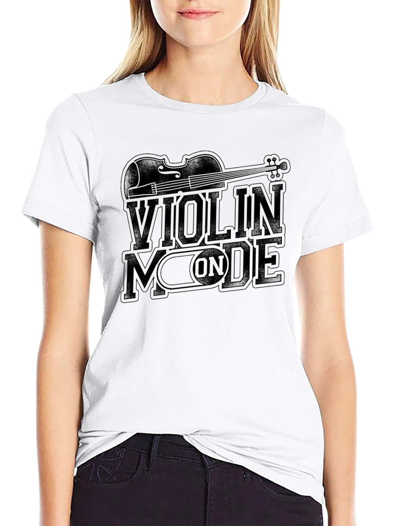 Violin Mode ON Graphic T-Shirt - Music Lover Tee