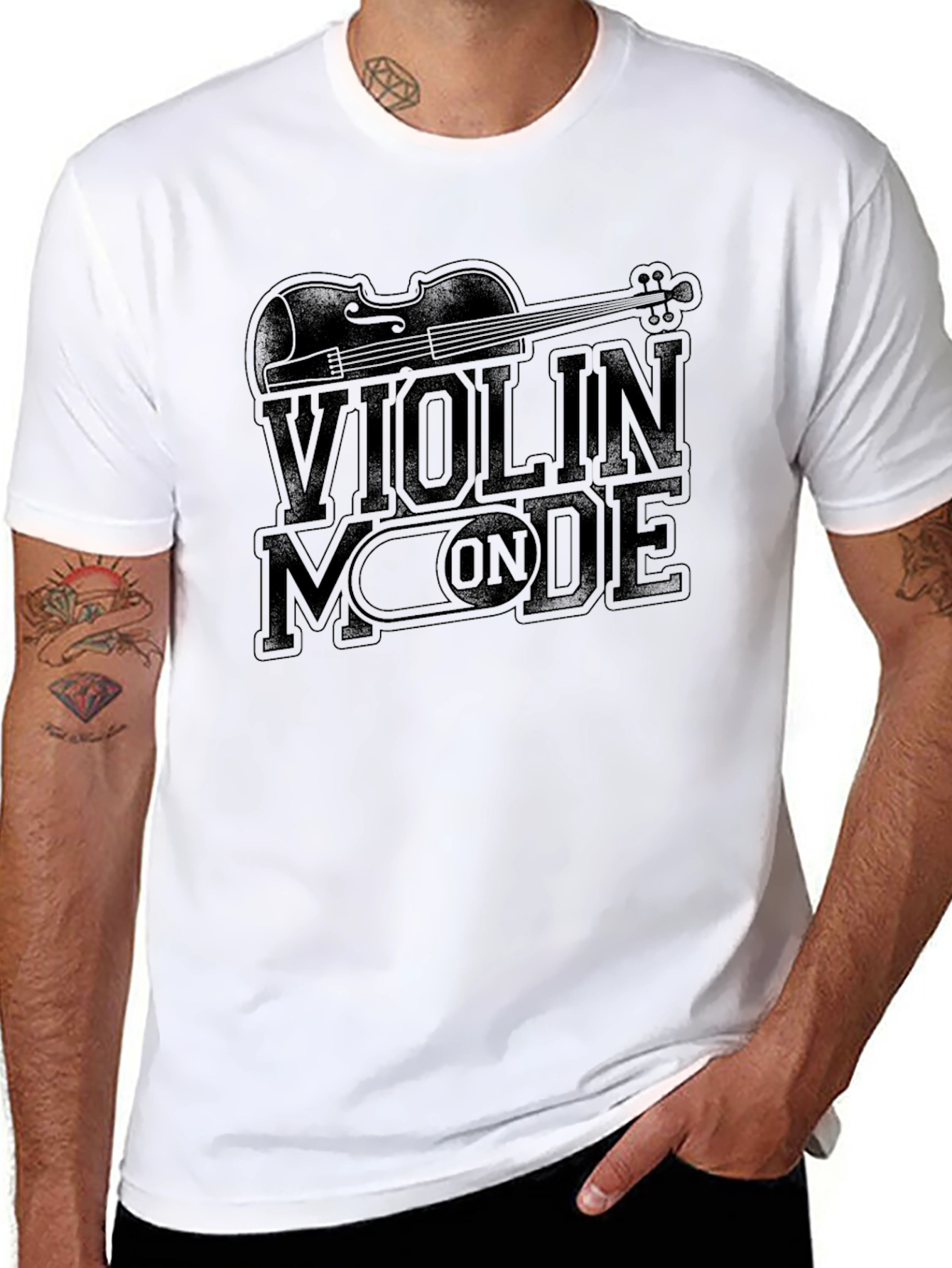 Violin Mode ON Graphic T-Shirt - Music Lover Tee