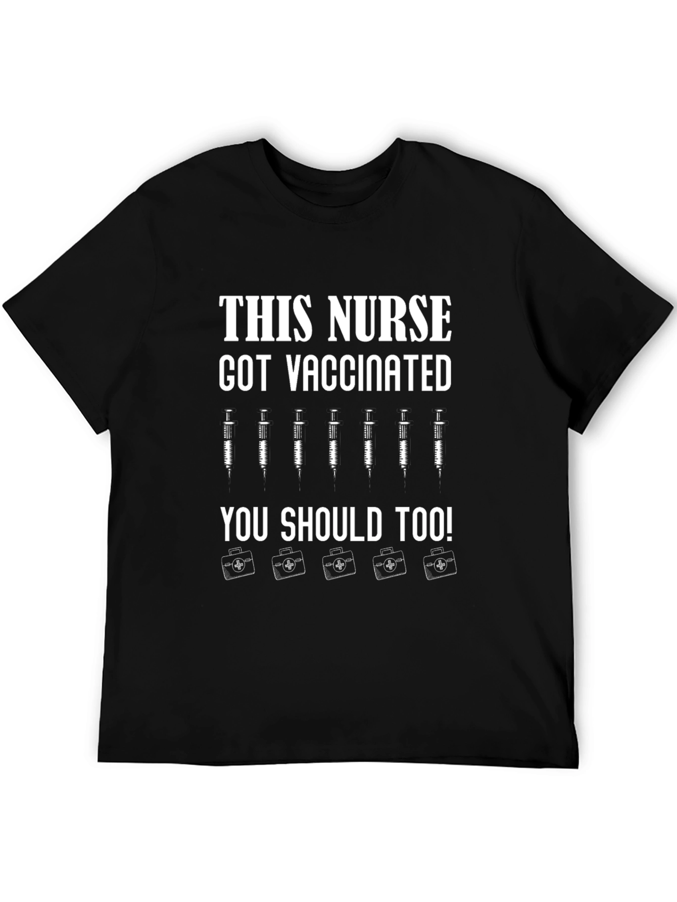 Vaccinated Nurse Graphic T-Shirt - Get Yours Today!
